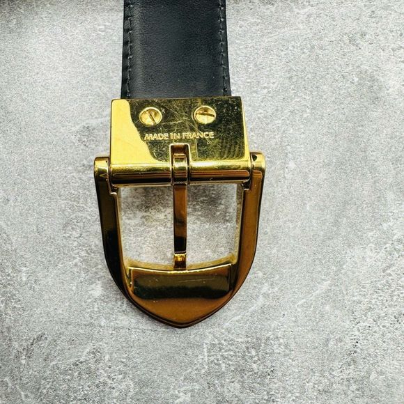 Louis Vuitton Black Epi Leather Ceinture Gold Buckle Men’s Belt Size 85cm 34in - Picture 6 of 11